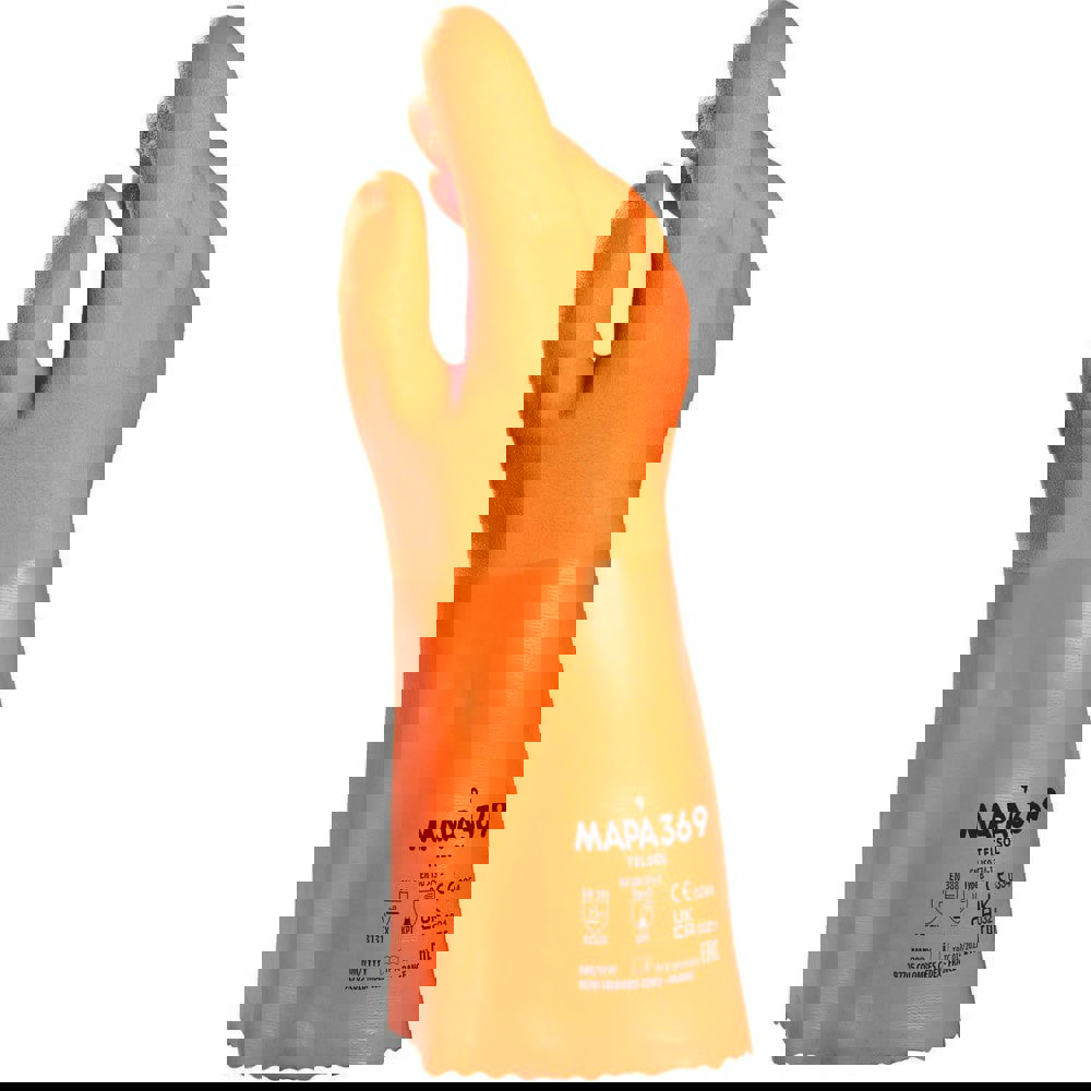 Chemical Resistant Gloves; Glove Type: Cut & Chemical Resistant ; Material: PVC ; Numeric Size: 10 ; Coating Material: PVC ; Lining Material: Textile Support ; Thickness: 1.2mm